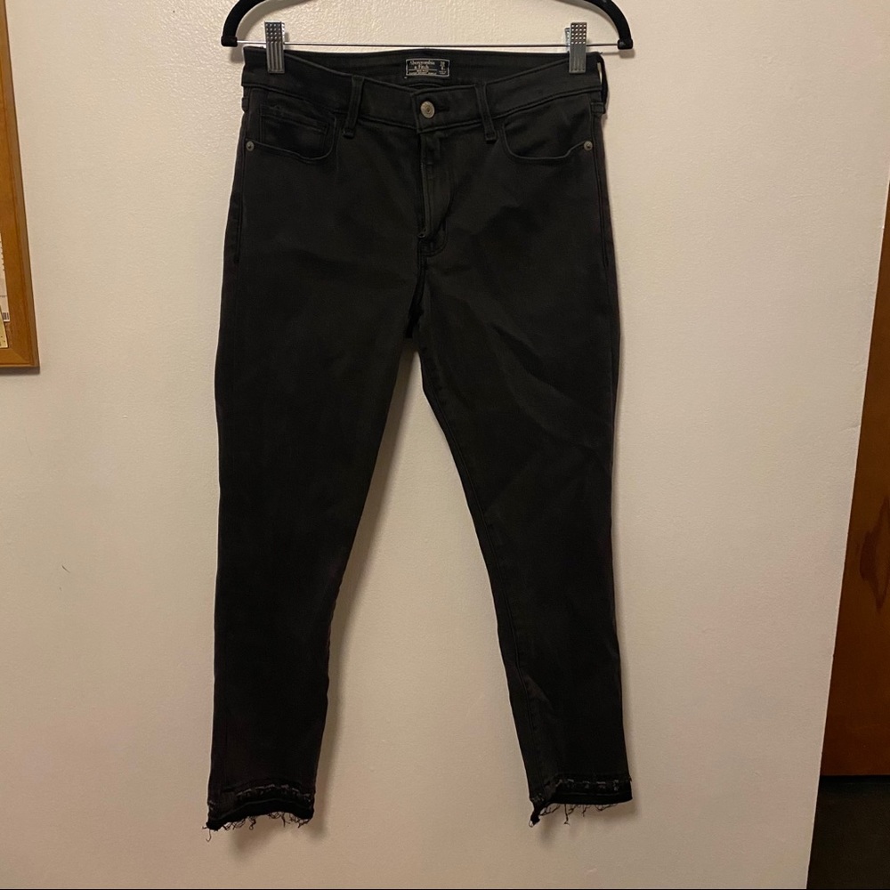 Abercrombie Mid Rise Super Skinny Ankle Jeans